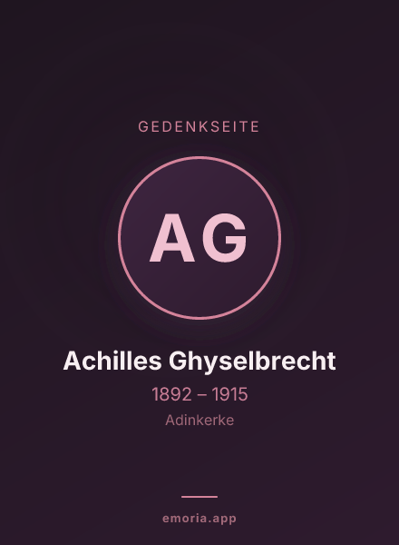 Gedenkportrait von Achilles Ghyselbrecht