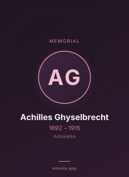 Memorial portrait of Achilles Ghyselbrecht