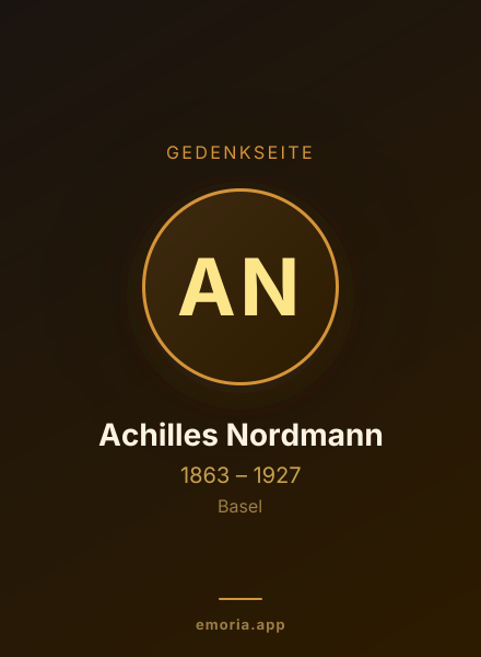 Gedenkportrait von Achilles Nordmann