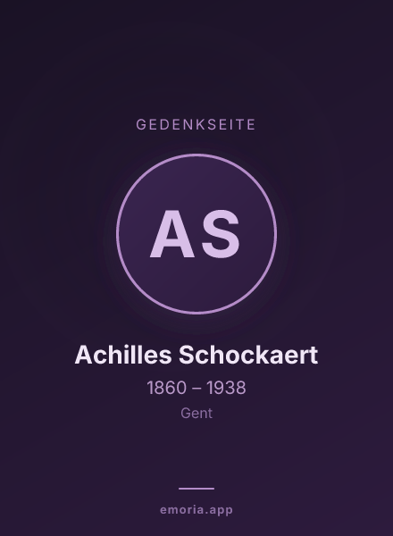 Gedenkportrait von Achilles Schockaert
