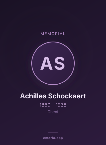 Memorial portrait of Achilles Schockaert