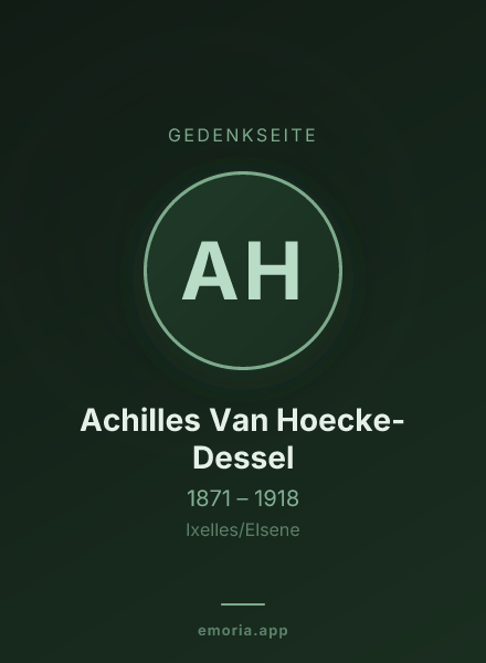 Gedenkportrait von Achilles Van Hoecke-Dessel
