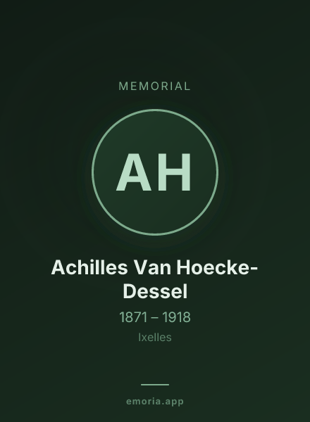 Memorial portrait of Achilles Van Hoecke-Dessel