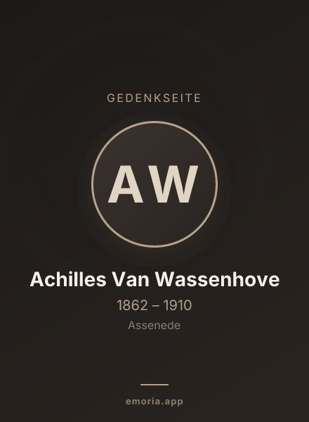 Gedenkportrait von Achilles Van Wassenhove