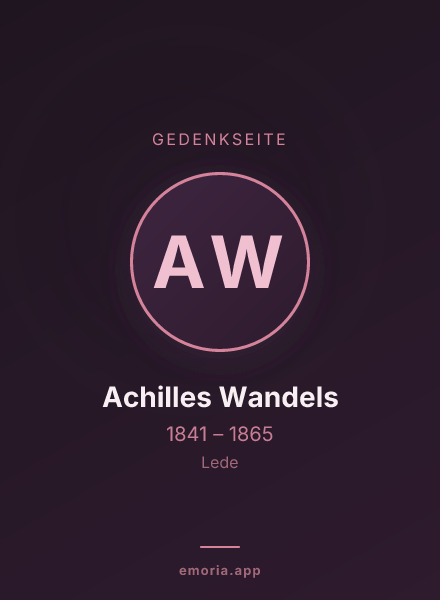 Gedenkportrait von Achilles Wandels