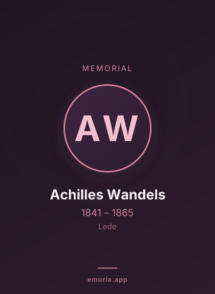 Memorial portrait of Achilles Wandels