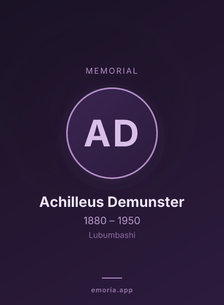 Memorial portrait of Achilleus Demunster