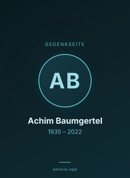 Gedenkportrait von Achim Baumgertel
