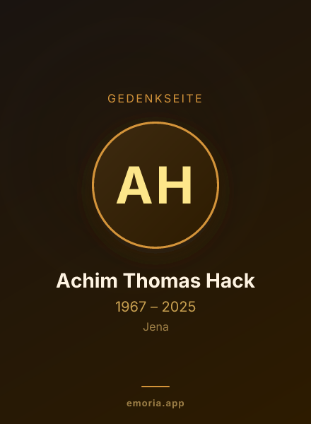 Gedenkportrait von Achim Thomas Hack