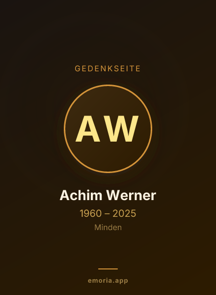 Gedenkportrait von Achim Werner
