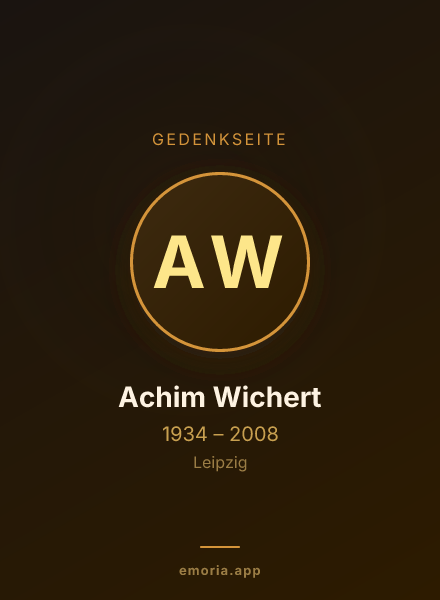 Gedenkportrait von Achim Wichert