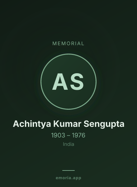 Memorial portrait of Achintya Kumar Sengupta