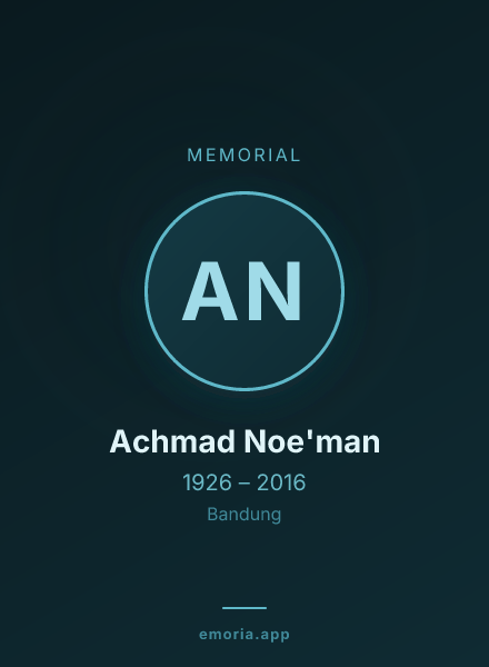 Memorial portrait of Achmad Noe'man