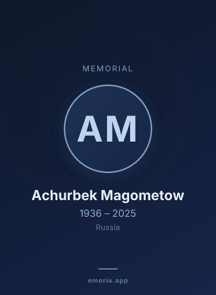 Memorial portrait of Achurbek Magometow