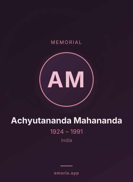 Memorial portrait of Achyutananda Mahananda