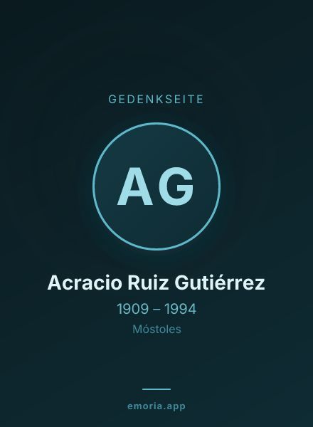 Gedenkportrait von Acracio Ruiz Gutiérrez