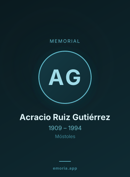 Memorial portrait of Acracio Ruiz Gutiérrez