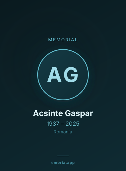 Memorial portrait of Acsinte Gaspar