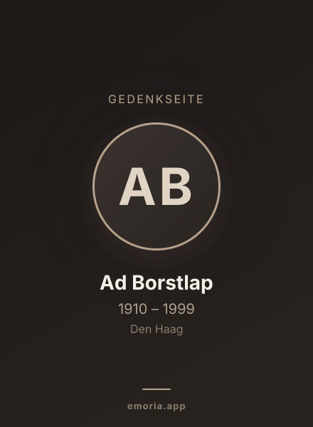 Gedenkportrait von Ad Borstlap