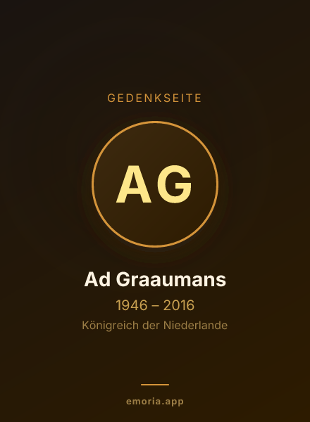 Gedenkportrait von Ad Graaumans