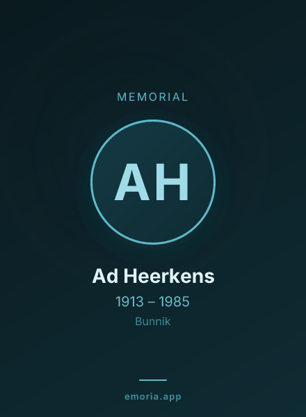 Memorial portrait of Ad Heerkens