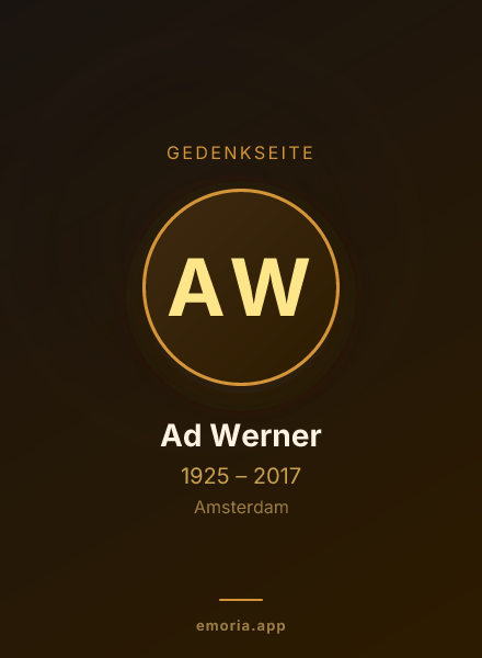 Gedenkportrait von Ad Werner