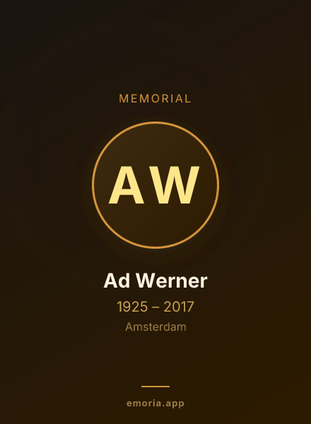 Memorial portrait of Ad Werner