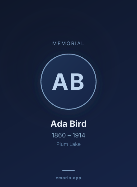 Memorial portrait of Ada Bird