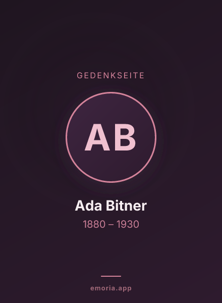 Gedenkportrait von Ada Bitner