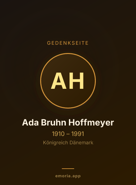 Gedenkportrait von Ada Bruhn Hoffmeyer