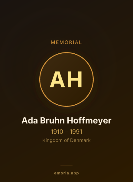 Memorial portrait of Ada Bruhn Hoffmeyer