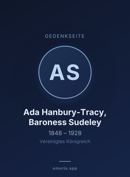 Gedenkportrait von Ada Hanbury-Tracy, Baroness Sudeley