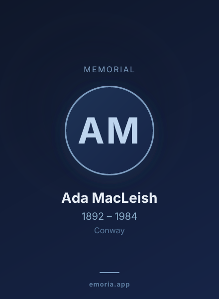 Memorial portrait of Ada MacLeish