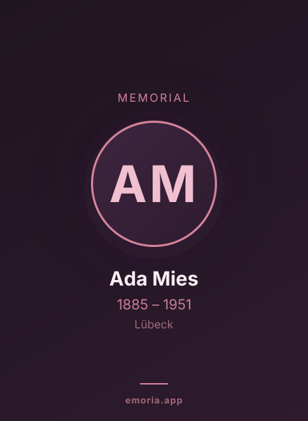 Memorial portrait of Ada Mies