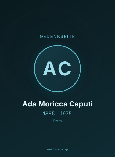 Gedenkportrait von Ada Moricca Caputi
