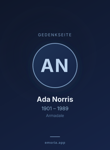 Gedenkportrait von Ada Norris