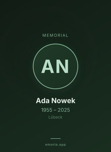 Memorial portrait of Ada Nowek