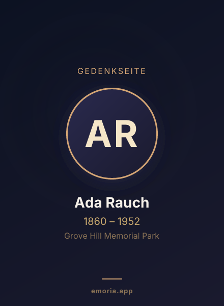 Gedenkportrait von Ada Rauch
