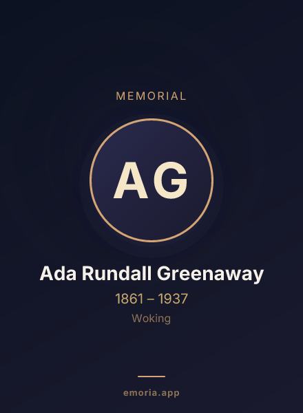 Memorial portrait of Ada Rundall Greenaway
