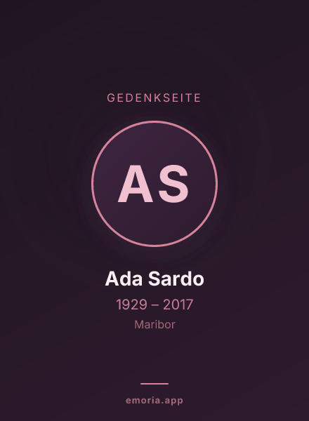 Gedenkportrait von Ada Sardo