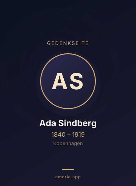 Gedenkportrait von Ada Sindberg
