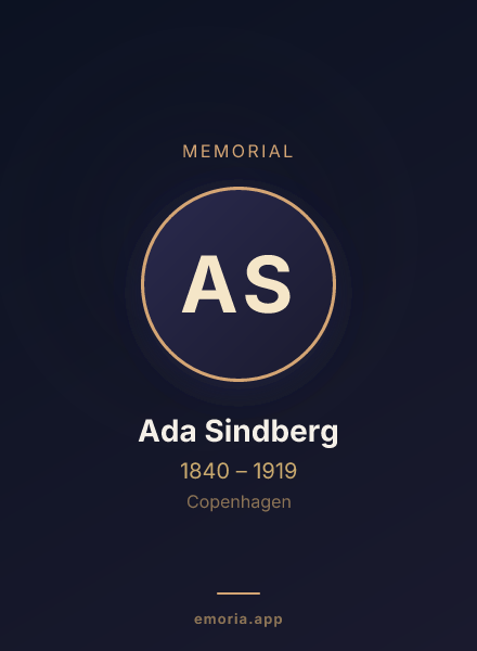 Memorial portrait of Ada Sindberg