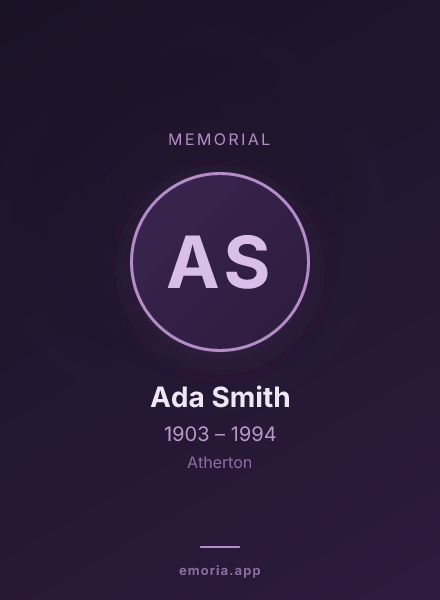 Memorial portrait of Ada Smith