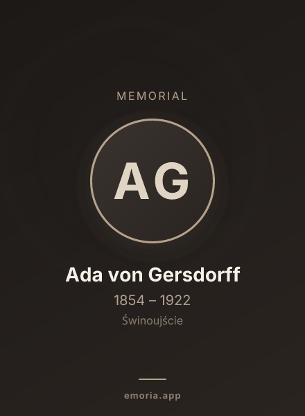Memorial portrait of Ada von Gersdorff