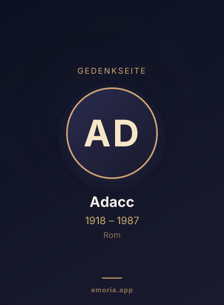Gedenkportrait von Adacc