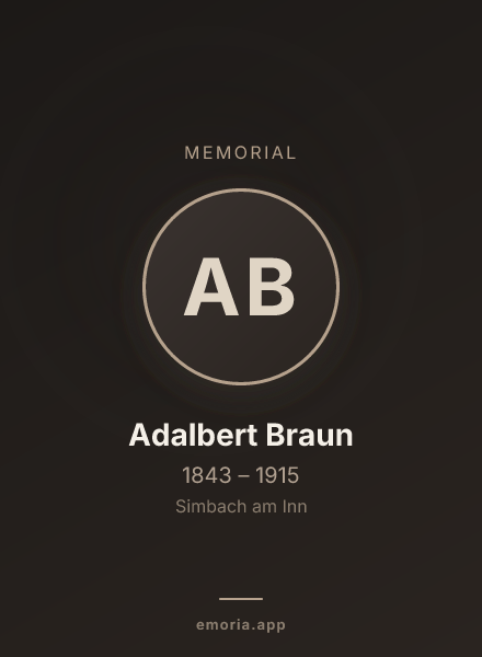 Memorial portrait of Adalbert Braun
