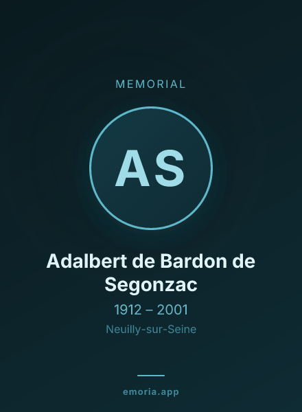 Memorial portrait of Adalbert de Bardon de Segonzac