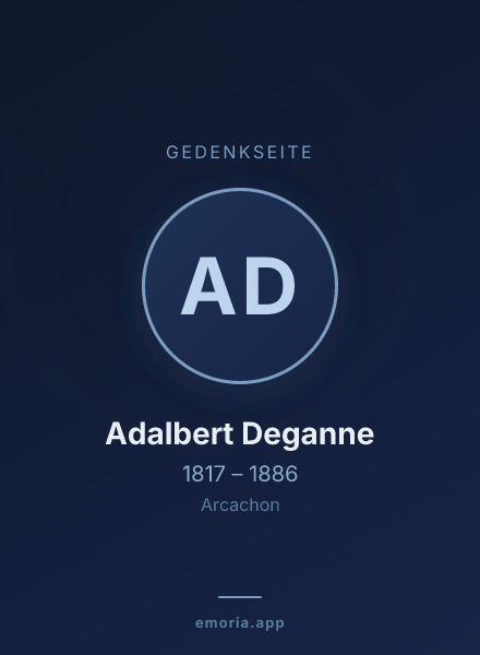 Gedenkportrait von Adalbert Deganne