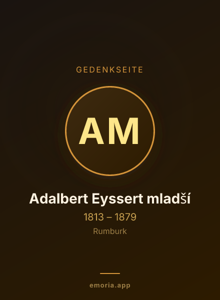 Gedenkportrait von Adalbert Eyssert mladší
