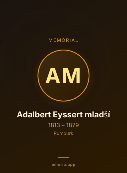 Memorial portrait of Adalbert Eyssert mladší